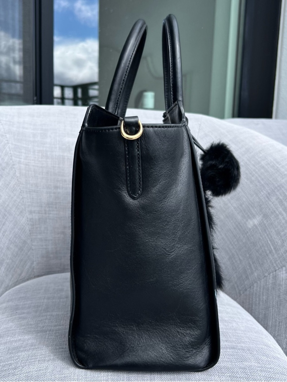 Ralph Lauren Leather Large Tyler Tote Black - Picture 5 of 12
